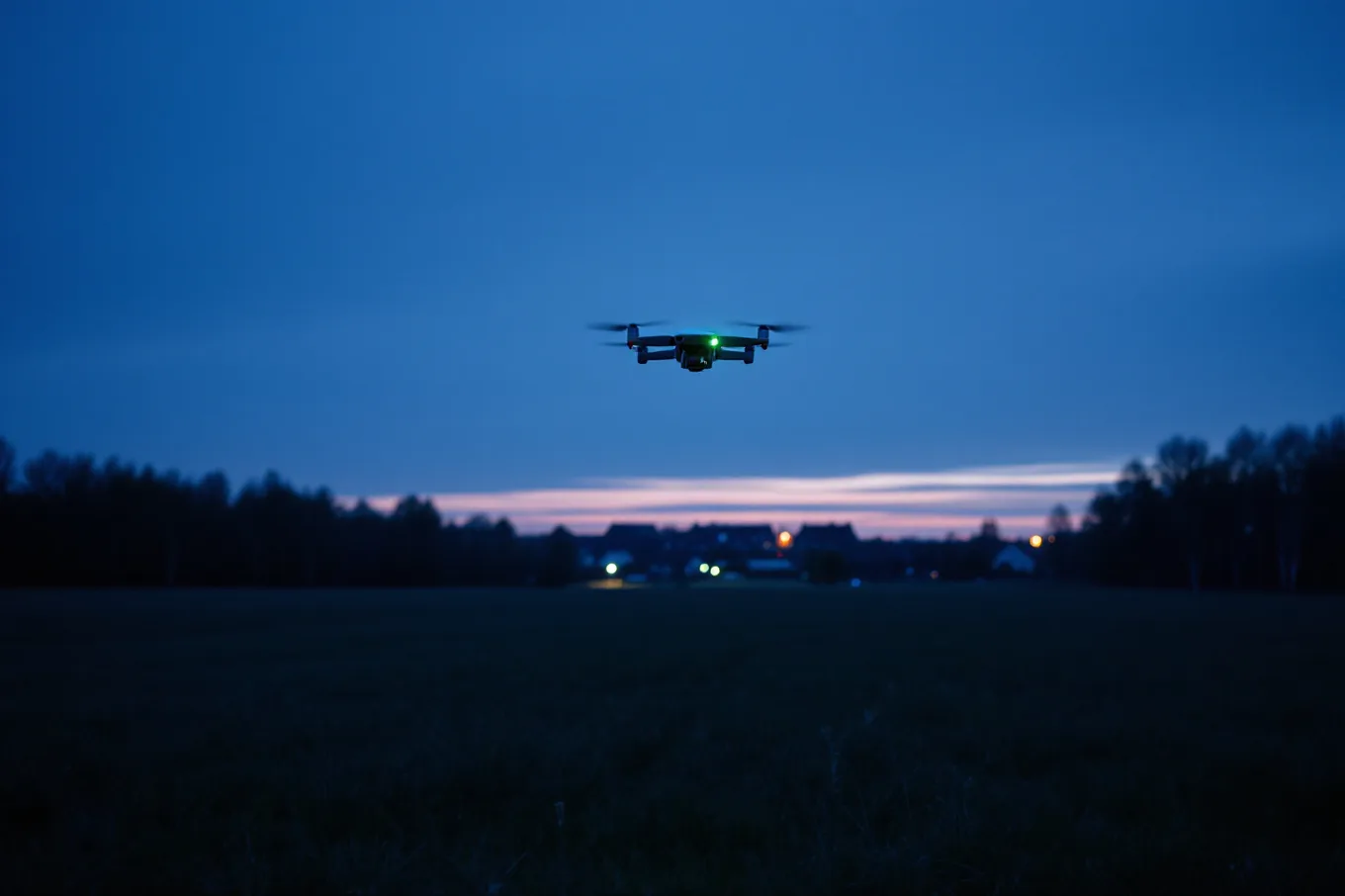 Latanie dronem w nocy: zielone światło i zasięg wzroku